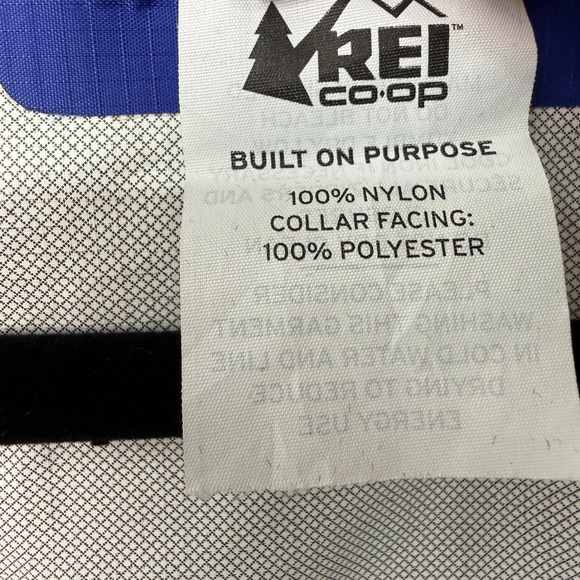 REI Co-op Rain Jacket Kids 8 Blue Hooded Waterproof Outdoor Gorpcore - Picture 6 of 9